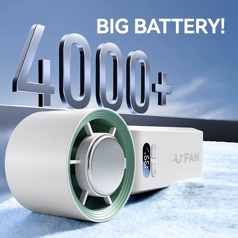 2026 13550PRM Rechargeable Portable Mini Fan 4000Mah High Quality USB Handheld Fan Plastic Semiconductor Cooling Fan