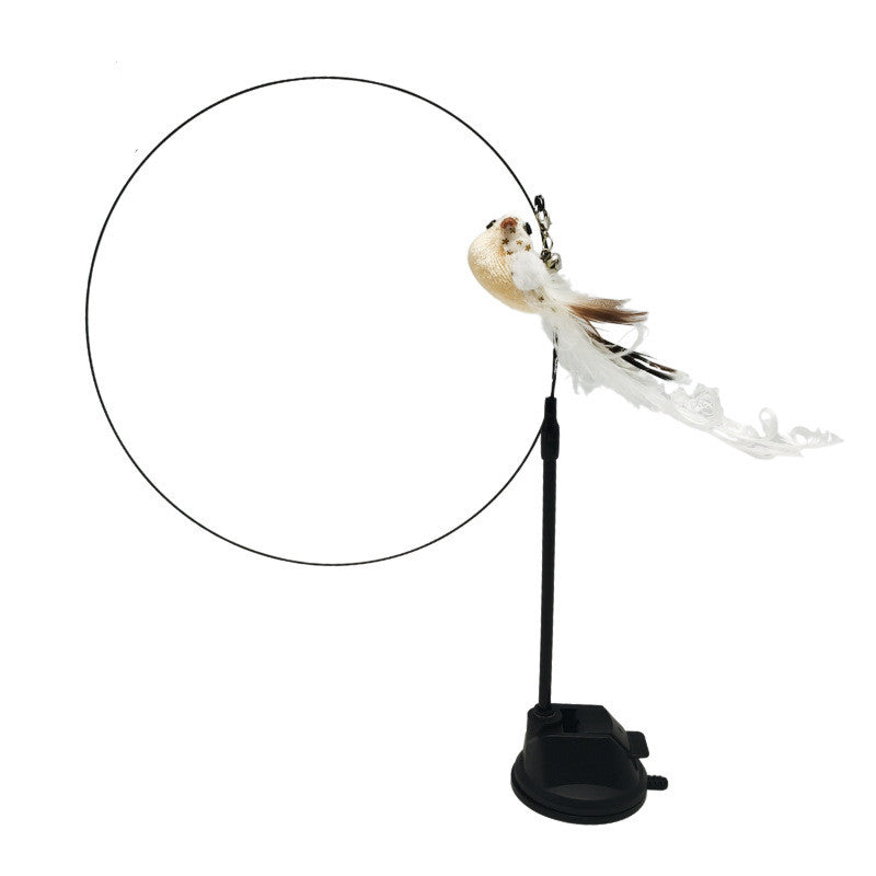 Steel Wire Feather Cat Stick