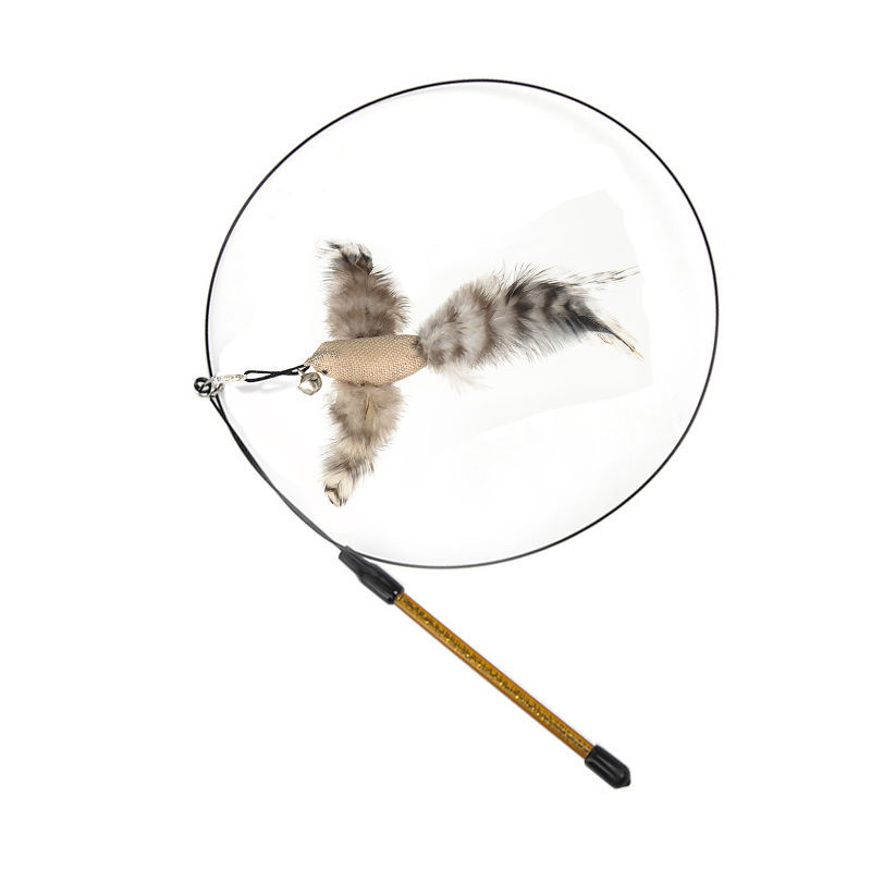 Steel Wire Feather Cat Stick