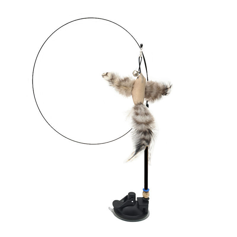Steel Wire Feather Cat Stick