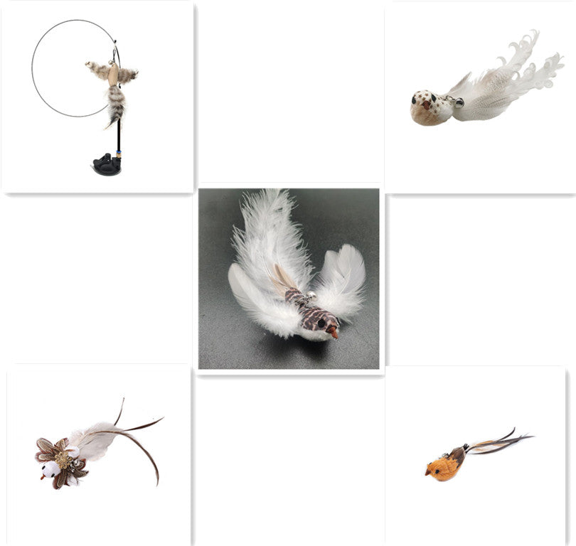 Steel Wire Feather Cat Stick