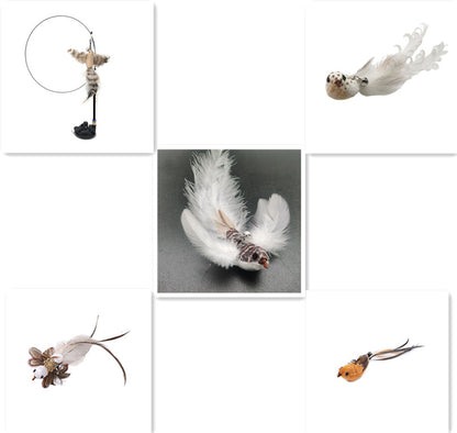 Steel Wire Feather Cat Stick