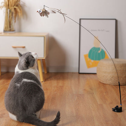 Steel Wire Feather Cat Stick