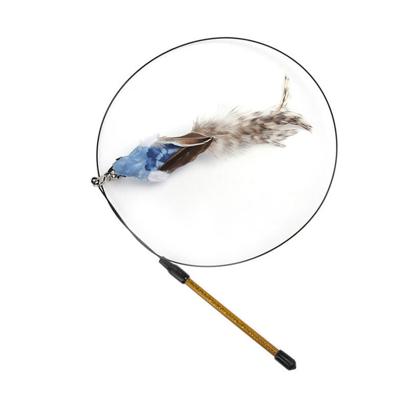Steel Wire Feather Cat Stick