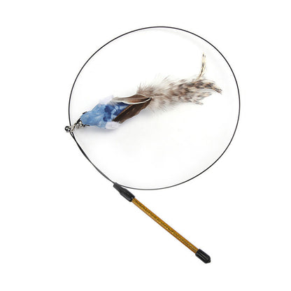 Steel Wire Feather Cat Stick