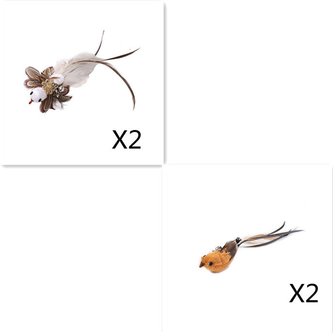 Steel Wire Feather Cat Stick