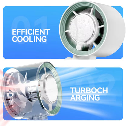 2026 13550PRM Rechargeable Portable Mini Fan 4000Mah High Quality USB Handheld Fan Plastic Semiconductor Cooling Fan