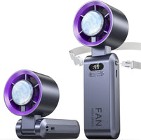 2026 13550PRM Rechargeable Portable Mini Fan 4000Mah High Quality USB Handheld Fan Plastic Semiconductor Cooling Fan