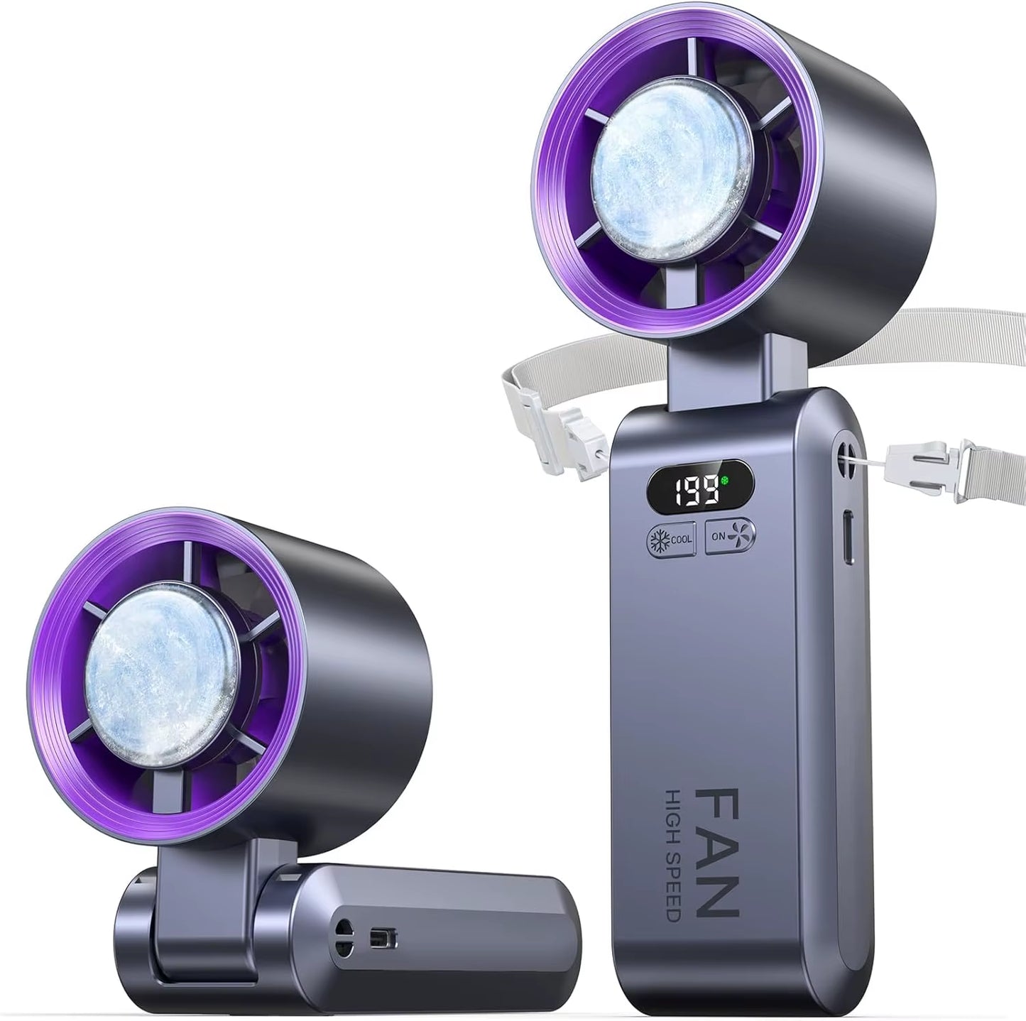 2026 13550PRM Rechargeable Portable Mini Fan 4000Mah High Quality USB Handheld Fan Plastic Semiconductor Cooling Fan