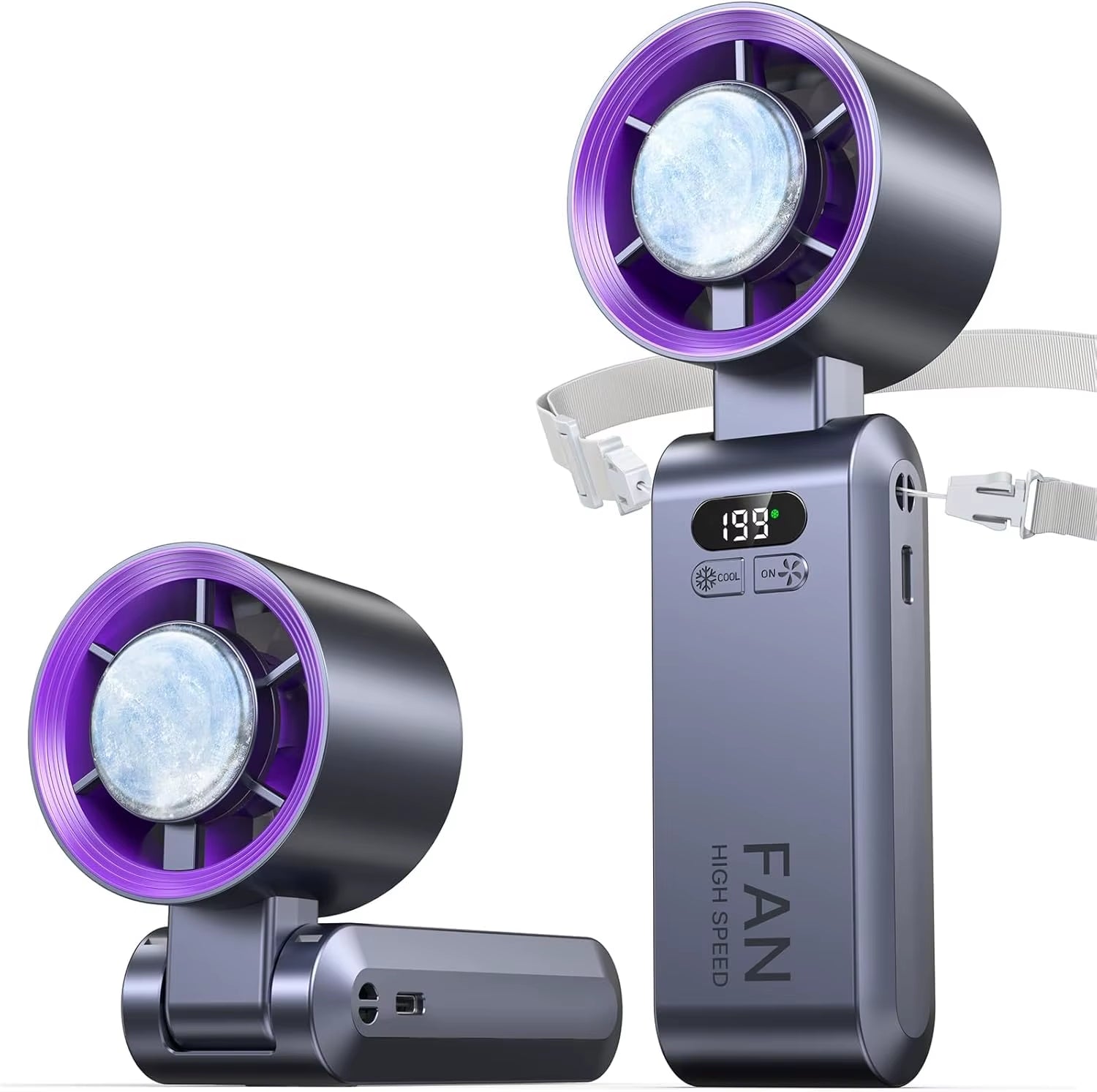 2026 13550PRM Rechargeable Portable Mini Fan 4000Mah High Quality USB Handheld Fan Plastic Semiconductor Cooling Fan