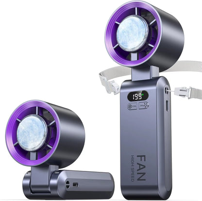 2026 13550PRM Rechargeable Portable Mini Fan 4000Mah High Quality USB Handheld Fan Plastic Semiconductor Cooling Fan