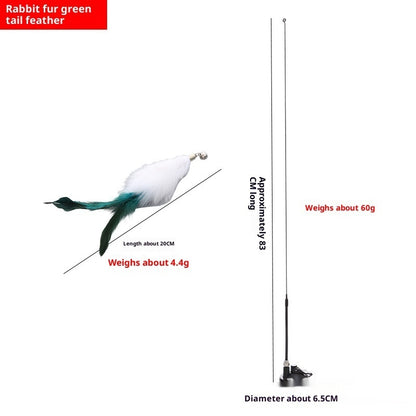 Steel Wire Feather Cat Stick