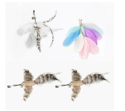 Steel Wire Feather Cat Stick