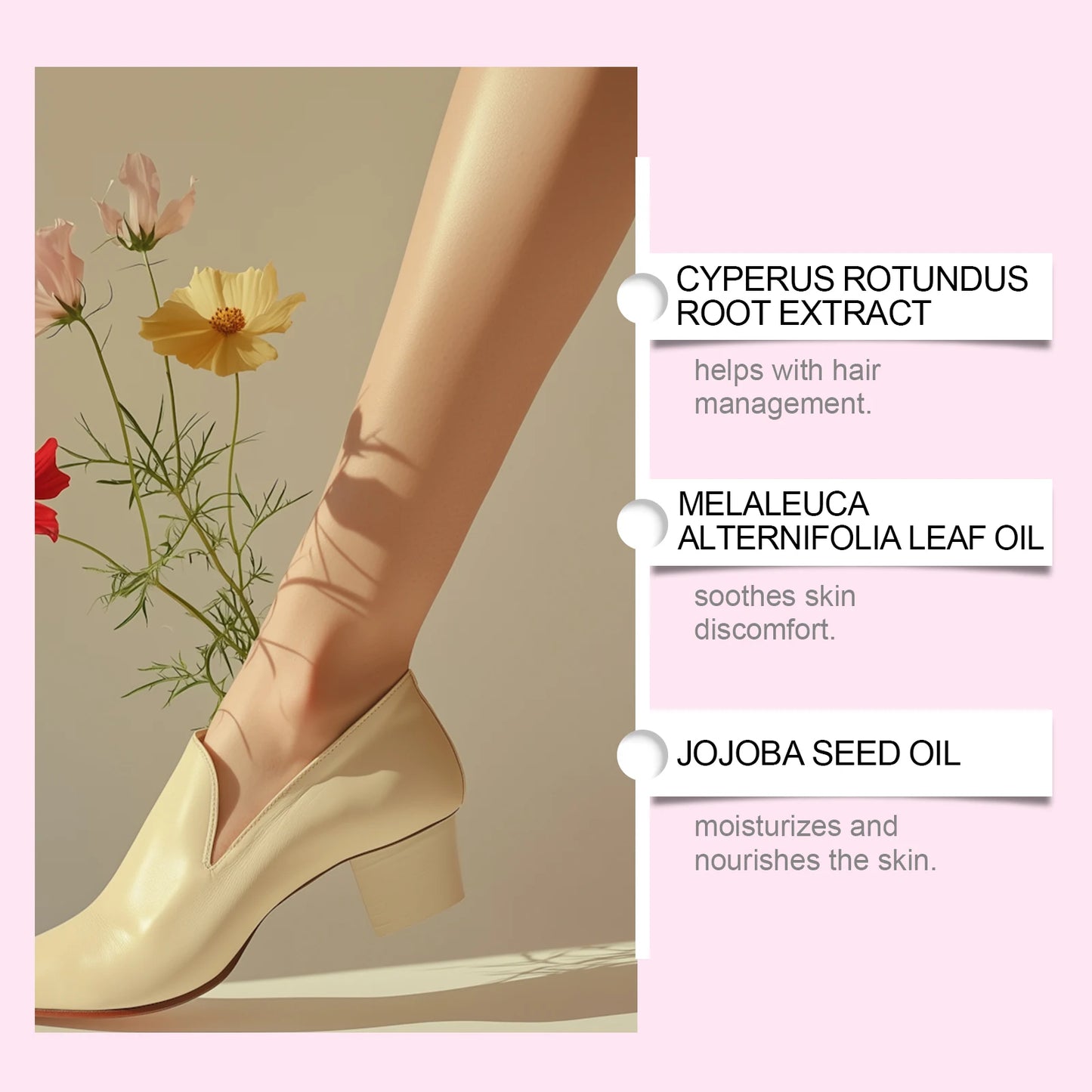 Cyperus Rotundus Oil Body Hair Remover Armpit Leg Arm Reduces Hair Growth Moisturizes Gentle Care Essential Oil for Smooth Skin