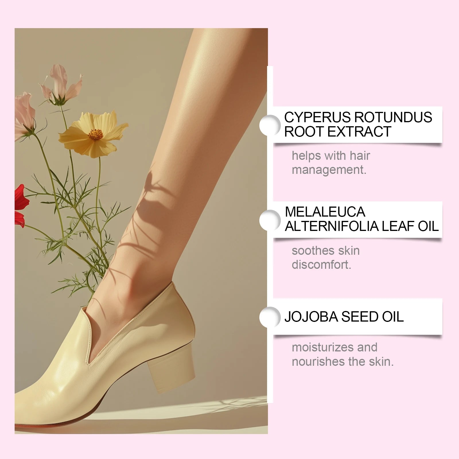 Cyperus Rotundus Oil Body Hair Remover Armpit Leg Arm Reduces Hair Growth Moisturizes Gentle Care Essential Oil for Smooth Skin