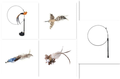 Steel Wire Feather Cat Stick