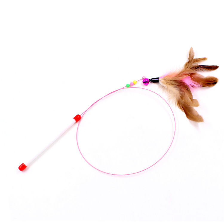 Steel Wire Feather Cat Stick